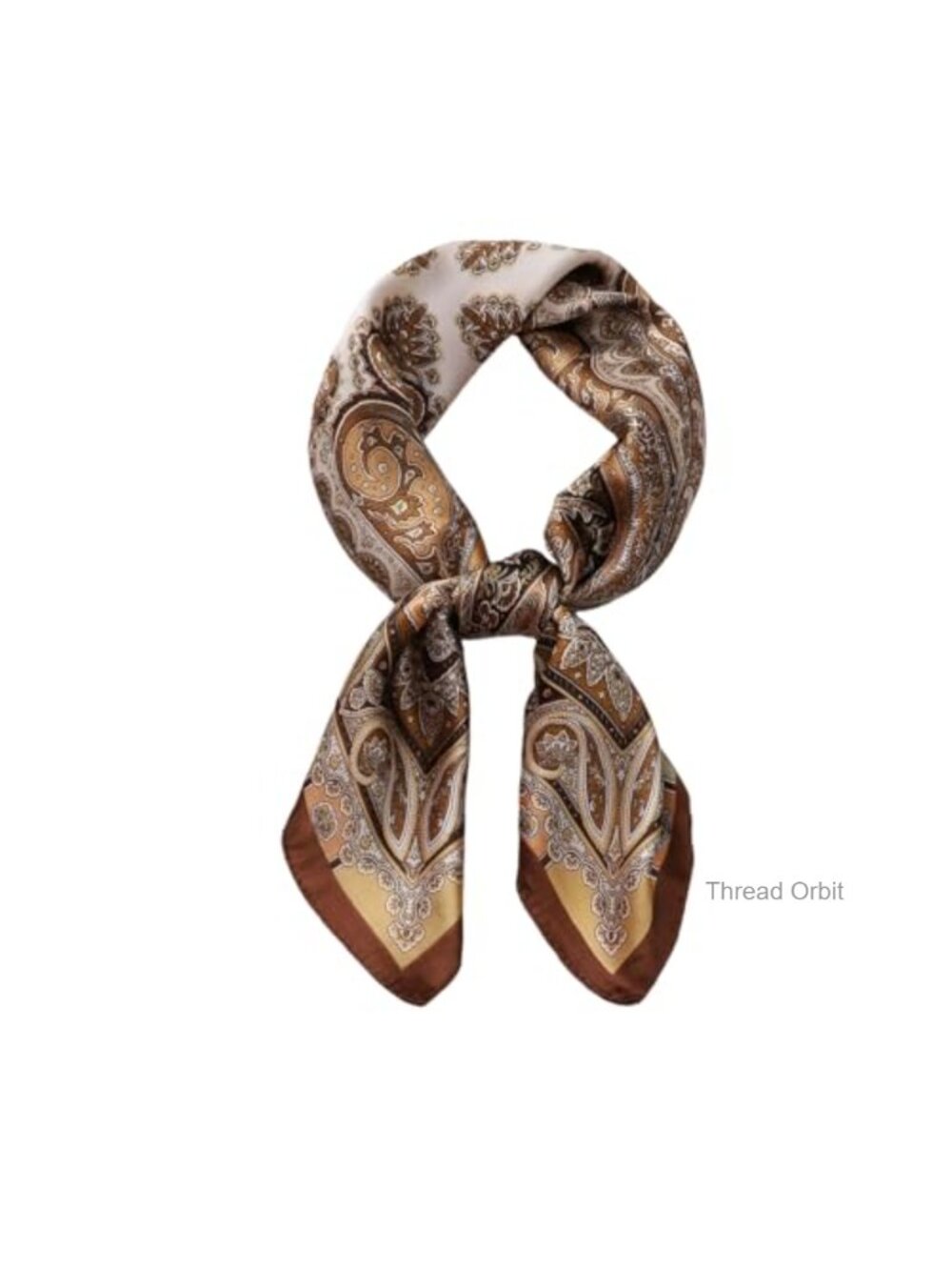 Silky Satin Paisley Head Scarf 27x27 Square Bandana Hair Wrap